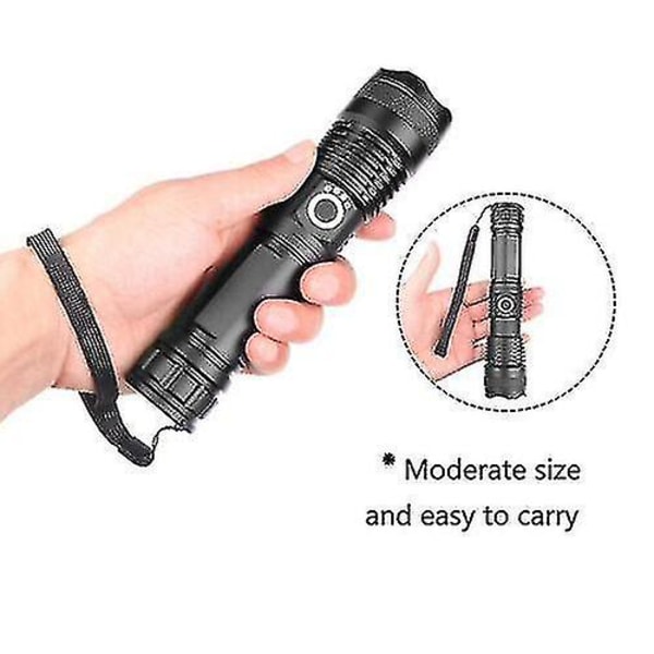 900000 lumen kraftig Xhp50 zoom lommelykt LED oppladbar lommelykt