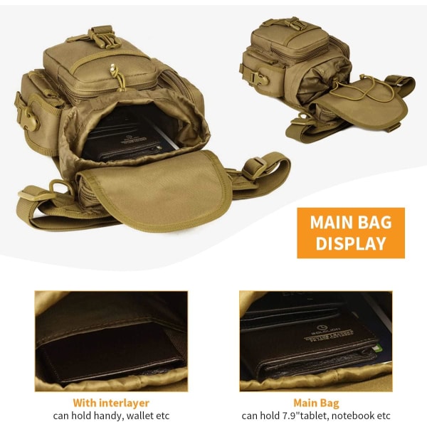 Benpose Thigh Bag Military Tactical Molle Multi-Function taske til