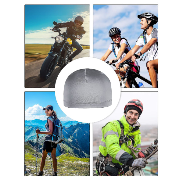 6 delar hjälmfodral Döskalle Kepsar Svetttransporterande cap Löphattar Cykling Döskalle Kepsar För män Kvinnor (Stil 6)