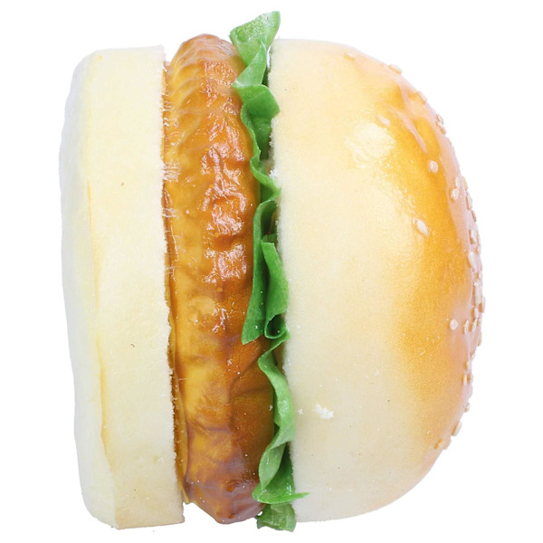 1 stk. Realistisk hamburger, naturtro hamburger, falsk hamburger, bakeriutstilling, barnas matbrød, leketøy, hjemmedekorasjon, fotografering