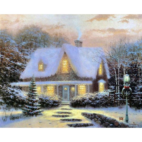 Timanttimaalaussetti 5D DIY, 16x12 tuumaa, Iglu