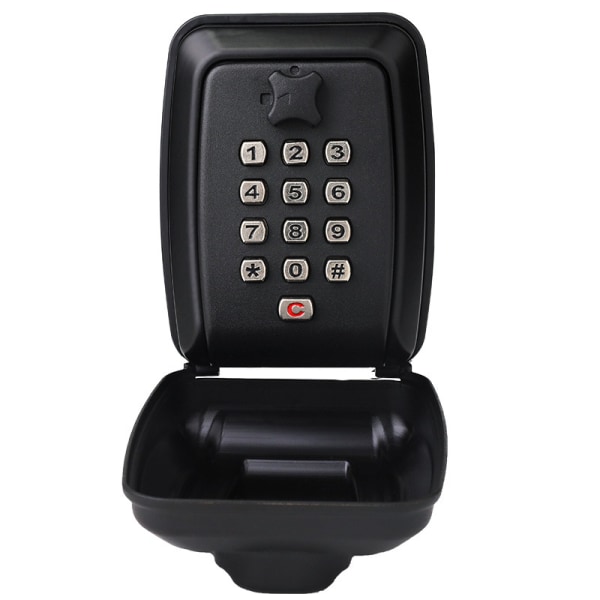 2 Pieces Black Waterproof Key Safe Box Wall-Mounted Key Box Outdo