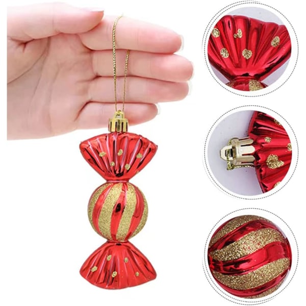 6 Pieces Christmas Tree Candy Pendants - Candy Christmas Tree Dec