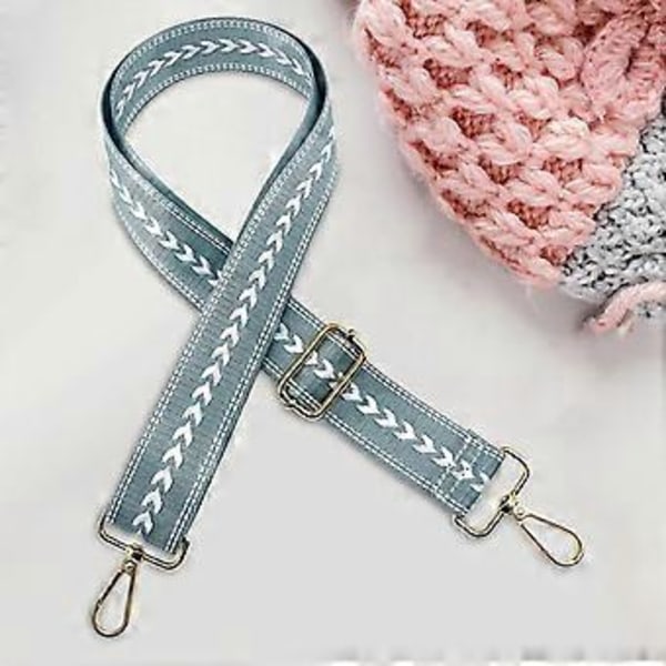 Skuldertaske Rem Hardware med Metalkroge DIY Taske Rem Udskiftning til Totes Blå Blue