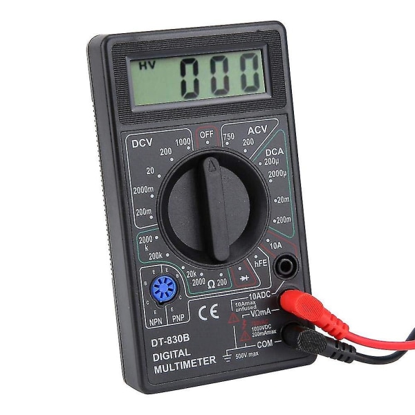 Dt830b AC/DC LCD Digital Multimeter 750/1000v Voltmeter Ammeter Ohm Tester Høj sikkerhed Håndholdt måler Digital Multimeter