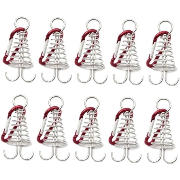 10 stk Bungee Cords Teltstrammere Fisk Justerbar Fotanker, C