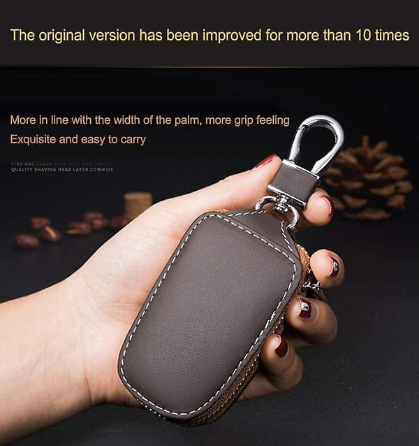 PU lædernøglering. Universal bilnøglecover