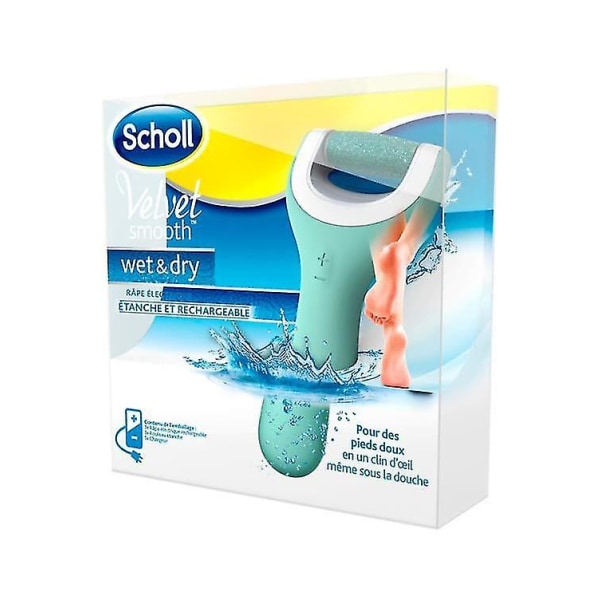 Scholl Velvet Smooth Wet And Dry Elektrisk Fodfil Blå