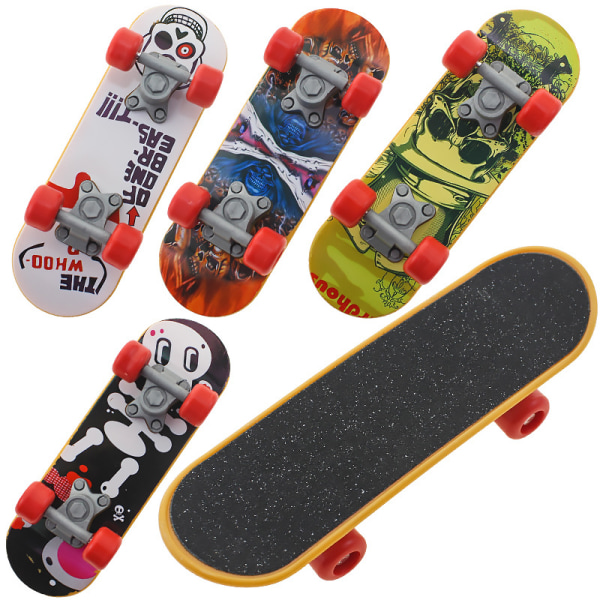 Finger skateboard 3-delt tilfældig farve deck truck mini skateboard legetøj finger skateboard park børns finger legetøjssæt