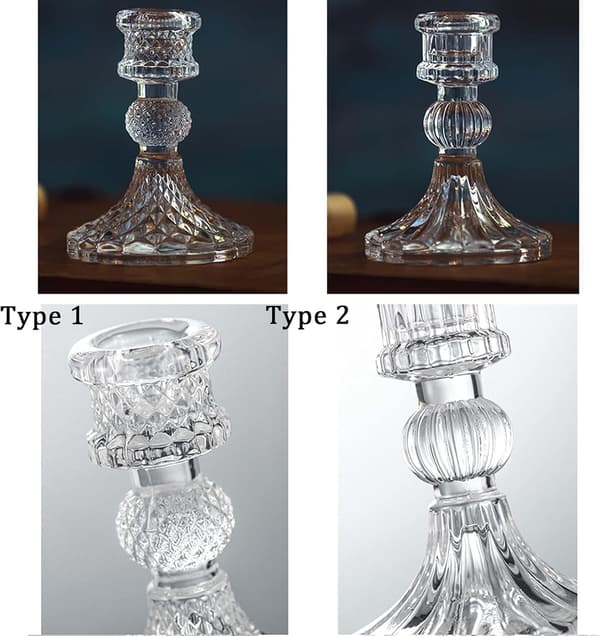 4 Glass Lysestaker Dekorative Lysestake Lysestake Konisk