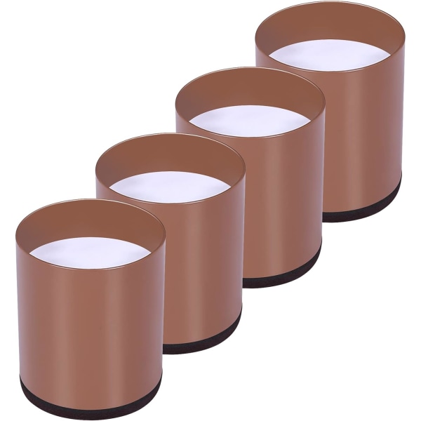 Set of 4 Brown Carbon Steel Bed Leg Risers, Furniture Risers Add