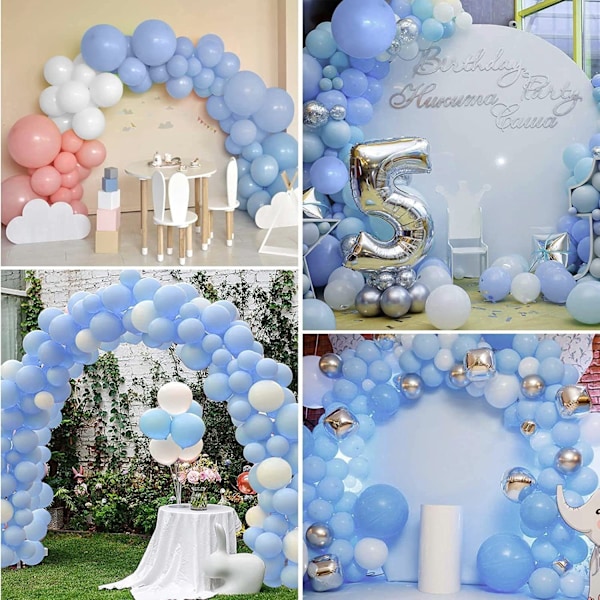 Blå ballonger 102 stycken ballonger