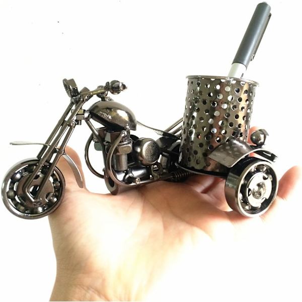 1 Kreativ Skrivebordsopbevaring Harley Motorcykel Kærlighed Metal