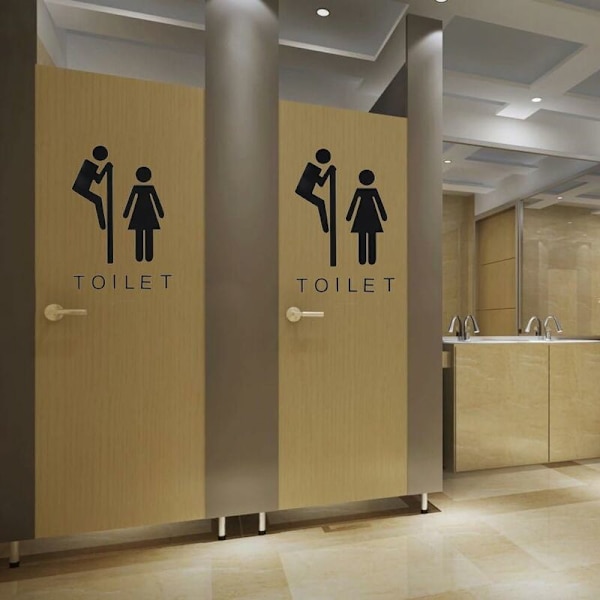WC-seinätarra Vedenpitävä Irrotettava WC-istuin Kylpyhuoneen Ovi