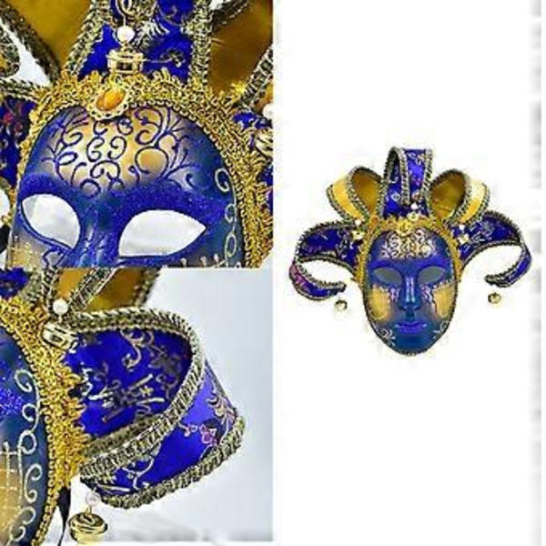 Venetiansk Komediemaske Halloween Maske Mardi Gras Maske Karnevalsmaske Maskerade Maske Narremaske Festmaske til Kvinder Sort Black