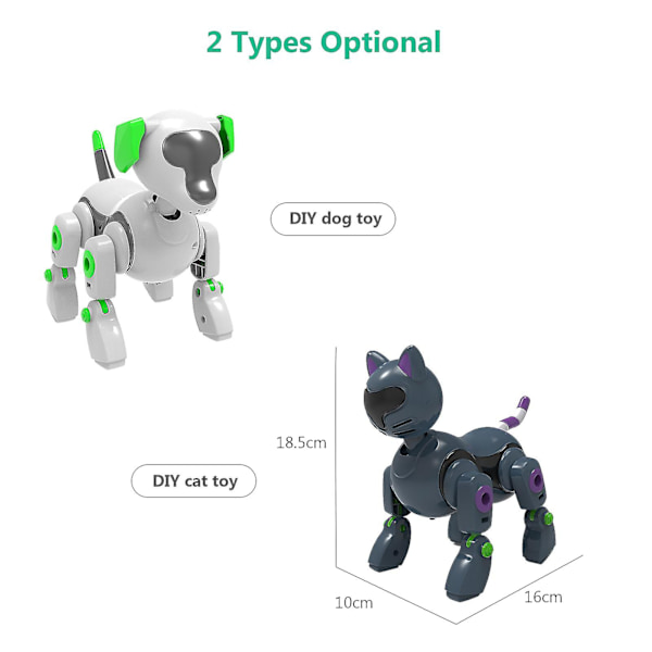 Elektronisk legetøjsgave Smart Mini Robot Hund Kæledyr Legetøj Interaktivt Legetøj Hundelegetøj