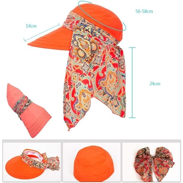 Kvinde Bredskygget Kasket Solhat Strand Rejse Sommer Floppy Hat