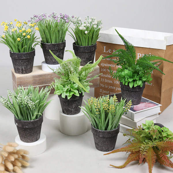 Kunstig plante dekorative planter kunstige stueplanter 1 stk.