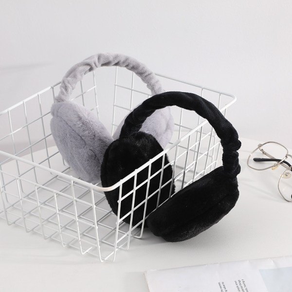 Grå sammenleggbare vinterørevarmere Unisex Anti Cold Earmuffs Plush Win