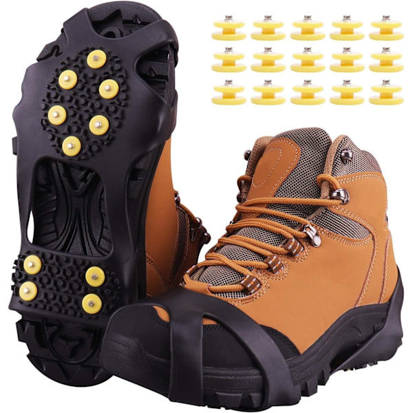 L, Spikes sko pigger, med en pakke med 15 erstatningssnopigger,