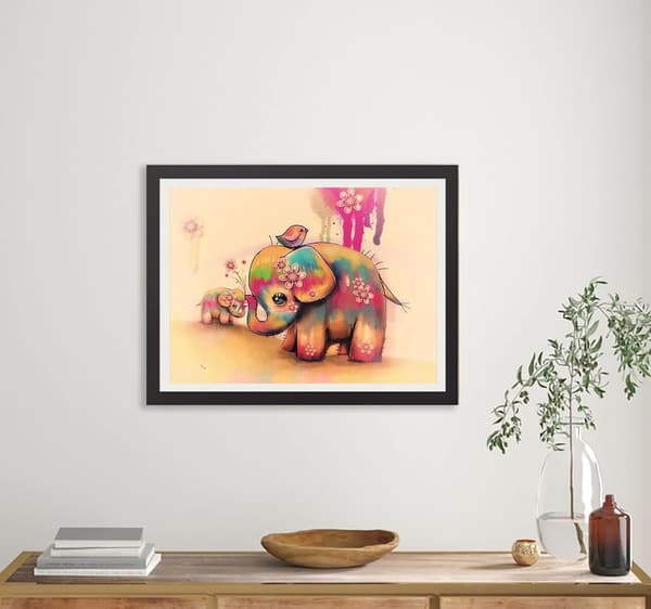 5D Diamantmaleri Kits til Voksne Dyr Elefant efter Tal, D