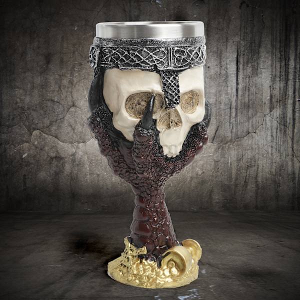 Rustfrit Stål Kranie Kaffe Krus Resin Halloween Kranie Drikke C