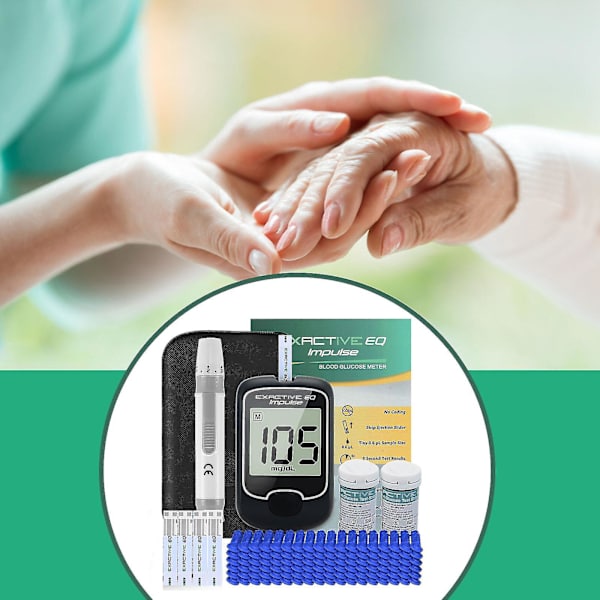 Glukosemåler Hyperglykemisk måler med blodsukkertestpapir vert Mg/dl+50 teststrimler +50 blod