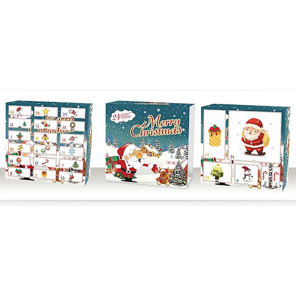 Joulukalenteri Dinosaurus Blind Box, Advent Calendar Diy Tyrannosaurus Rex Dinosaurus Leikkisetti（B）
