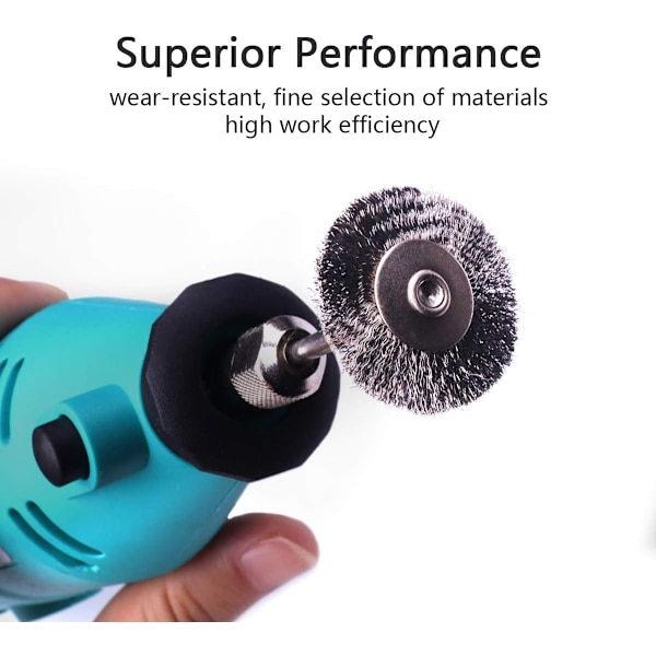 10 stycken 25 mm mini stålborste, lämplig för roterande formgjutning