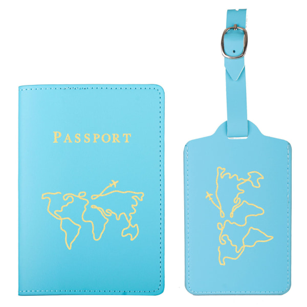 4st Couvertures de Passeport 2 delar etiquettes de Bagage 2