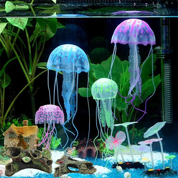 2 stk. Decay Trunk Akvarium Betta Fisk Ornament Drivtræ Resin S
