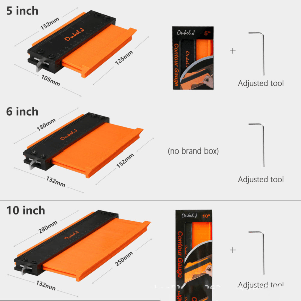 Contour Gauge, Profiling Gauge, Universal Woodworking Measuring G