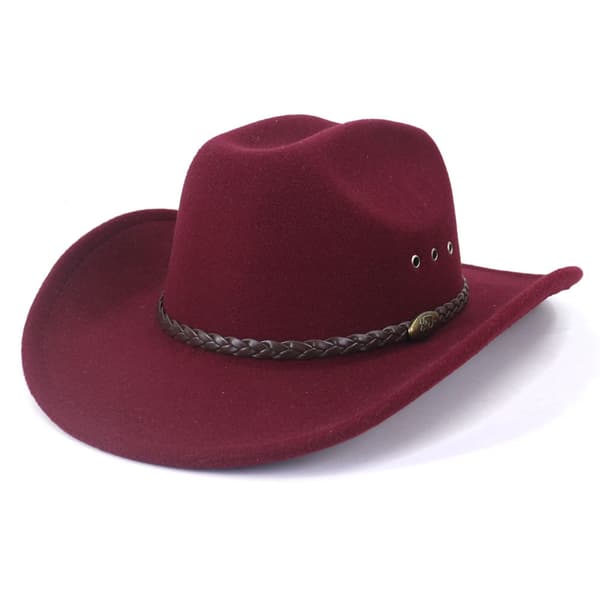 Cowboyhatt kvinner menn western hatt bred brem stropp