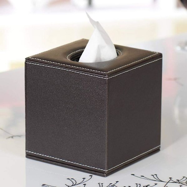 Servietholder i PU-læder til Kleenex-æsker