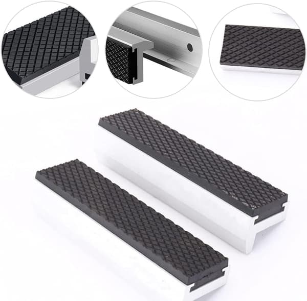 2-pack mjuka skyddsbackar för skruvstäd, extra mjuka roterande skruvstädsbackar, bredd