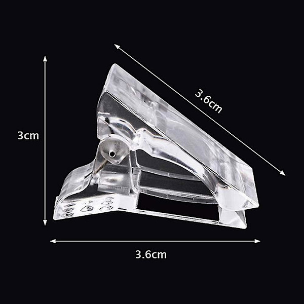 Gel Bygnings Negle Tips Klip Transparent Forlængelse Klip Negle Tips Klip 5PCS