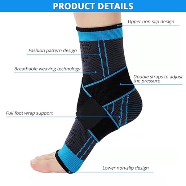 Sport fotledsstöd 2 delar stukning fotled stöd Justerbart fot fotled stöd för ledband stukningar och sportskador