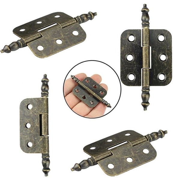 4pcs Retro Door Hinges 1.5 Inch X 1.5 Inch Interior Hinges For Interior Doors Finish