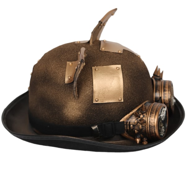 Kvinde Katteører Steampunk Hat - One Size - Bronze Farve