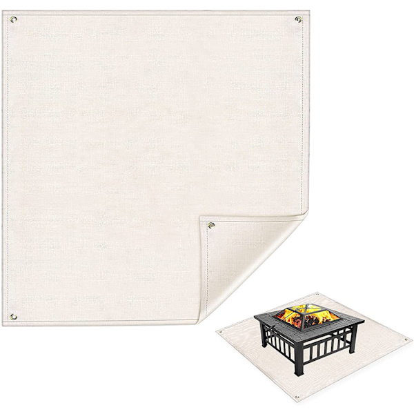 100*100cm Brannsikker matte for bålpanne Grillmatte Gassgrill Brannsikker matte Varmebestandig