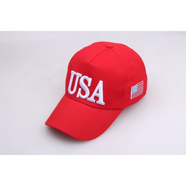 Baseball kasket, flag hat, sommer solskærm, peaked baseball kasket (kasket omkreds 58cm, justerbar)