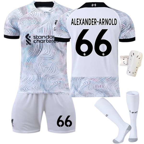 Liverpool Away All White No. 66 Football Jersey Set with Socks +