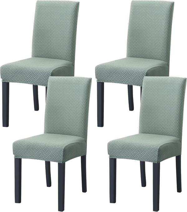 Elastisk stoltrekk, sett med 4 moderne stretch-cover stoltrekk