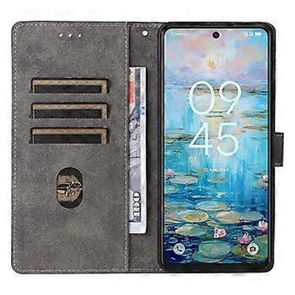 Til TCL 50 Pro NxtPaper 5G/50 NxtPaper 5G Wallet Case RFID-blokering PU Læder Cover Stativ Visning Blue