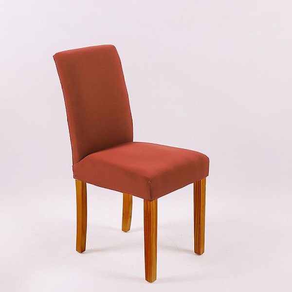 Matstolsöverdrag Modern Elastisk Stretch Stolskydd Avtagbar Tvättbar Köksstolsöverdrag（Ljusbrun）