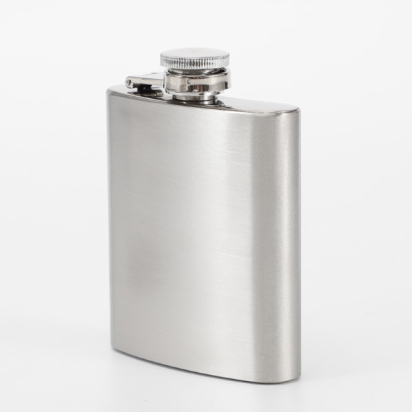 Hip flask i rostfritt stål, lätt, inklusive läckagesäkert lock