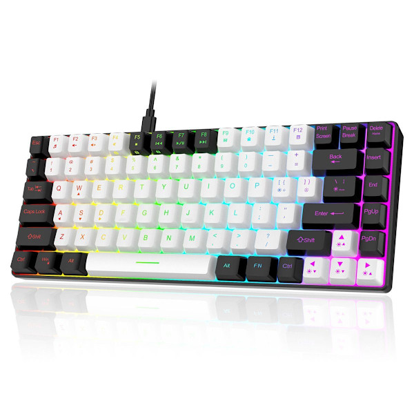 RGB Mini Portable 80% Mekaninen Näppäimistö PC-näppäimistö (ei ajuria