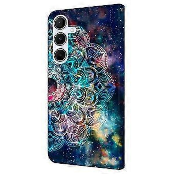 Skal för Samsung Galaxy A16 5G/A16 4G TPU+PU Läder Flip Fodral Gyro Flower
