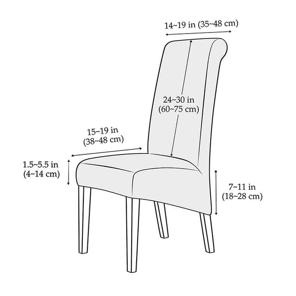 Stor stretch Jacquard spisebordsstoltrekk (2 stk.)