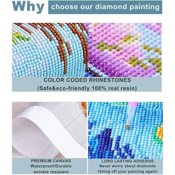 Pääsiäisristi timanttimaalaussetti, pyöreä täysi timantti 5D DIY Patr